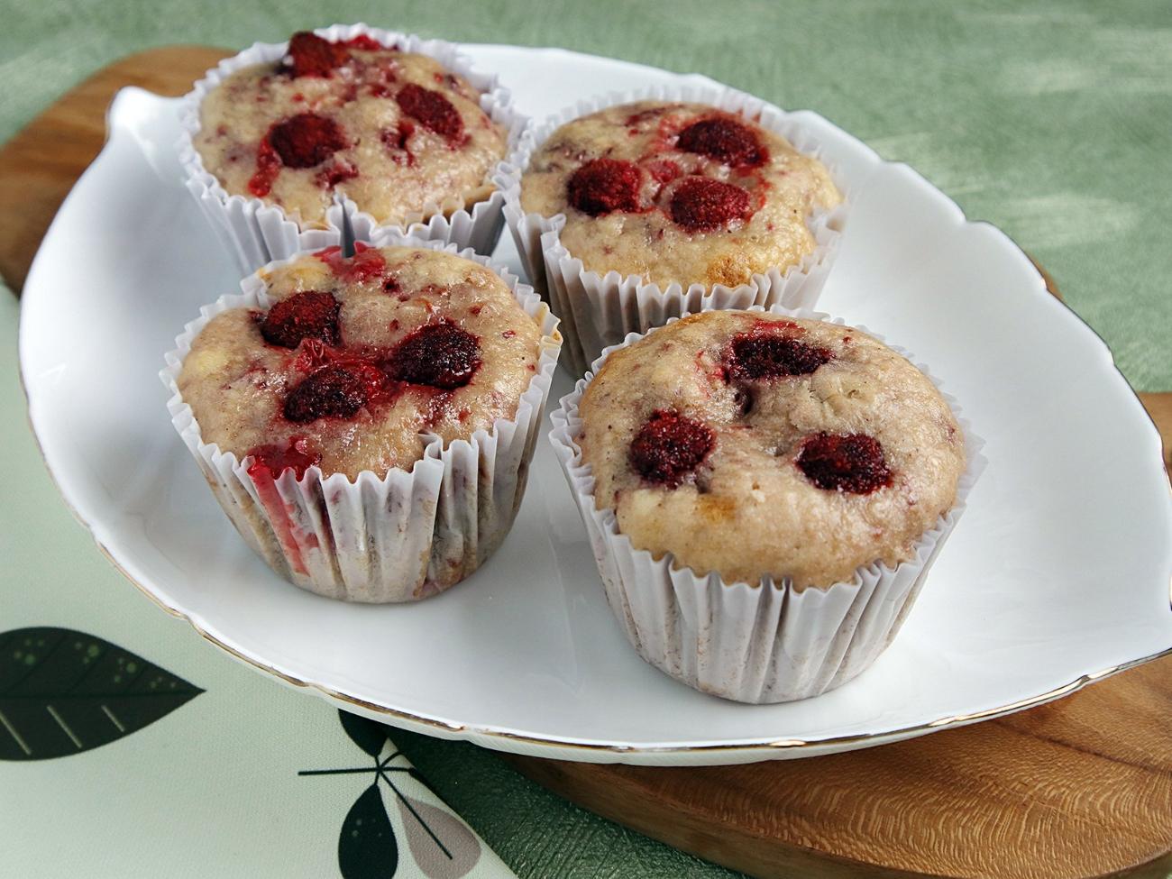 Himbeer-Haferflocken-Muffins