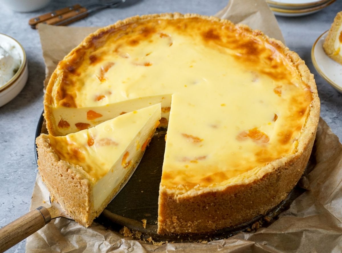 Schmandkuchen mit Mandarinen