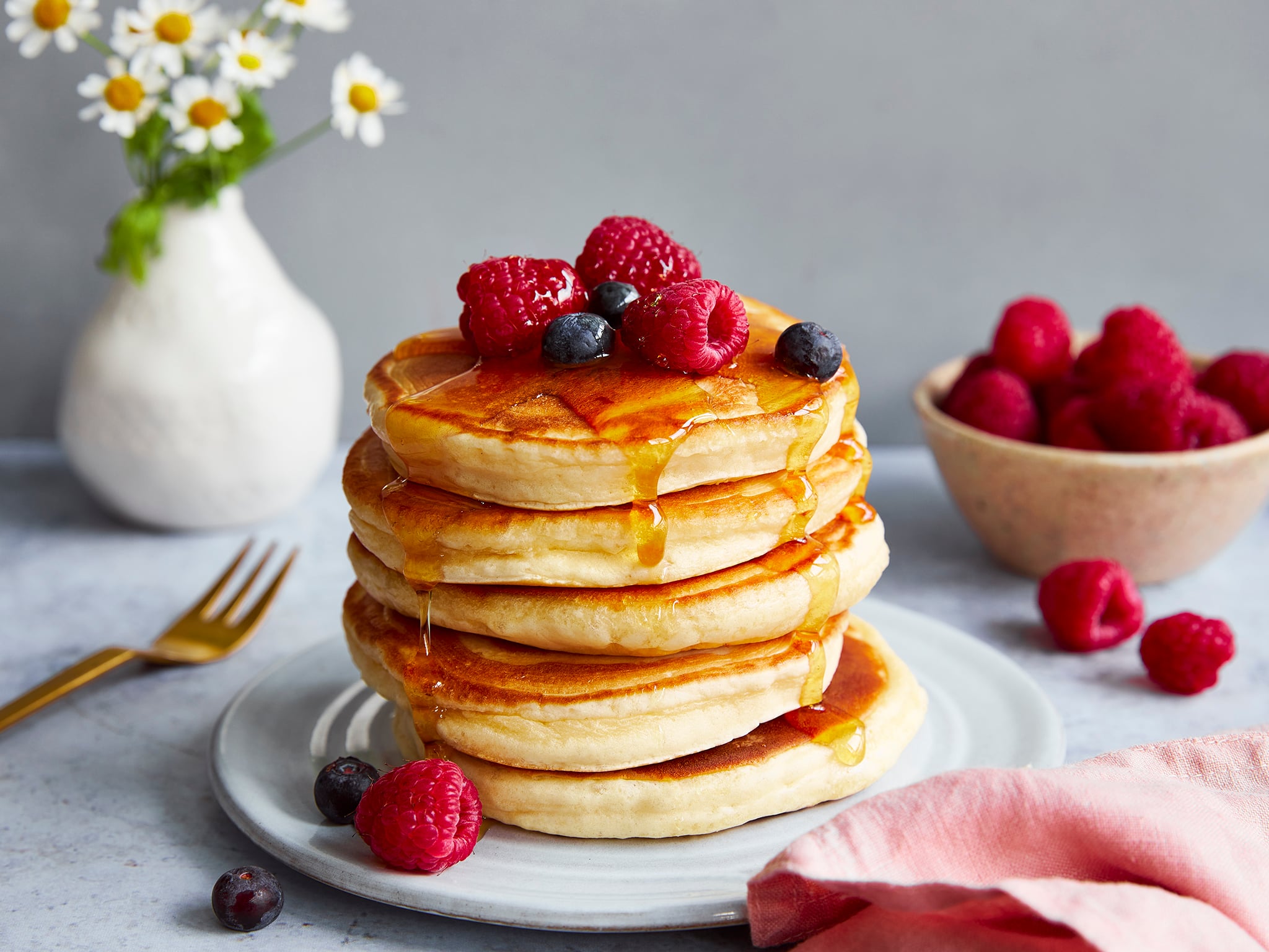 Fluffige Buttermilch Pancakes