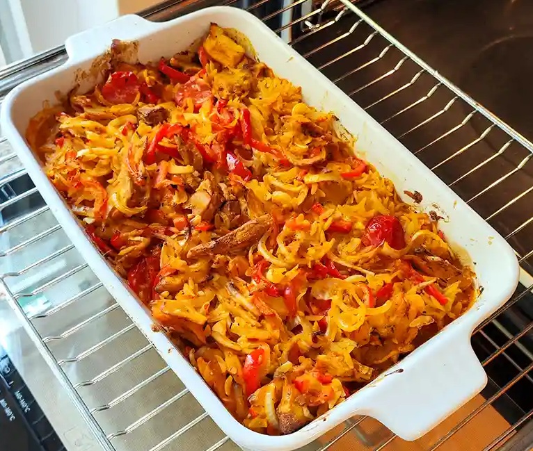 Veganer Gyrosauflauf mit Kritharaki