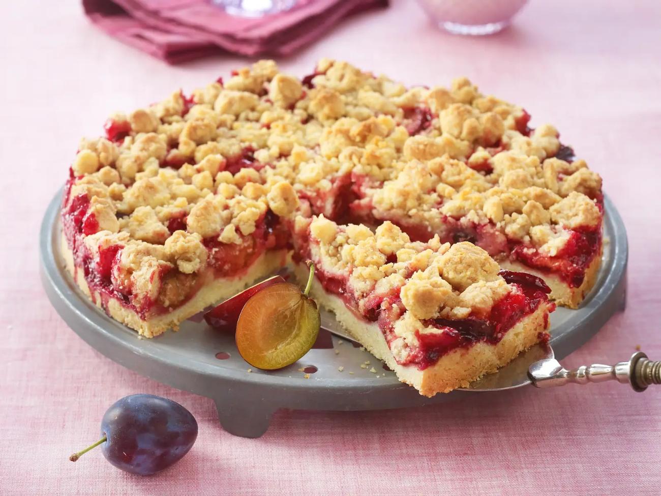 Zwetschgenkuchen mit Zimtstreuseln