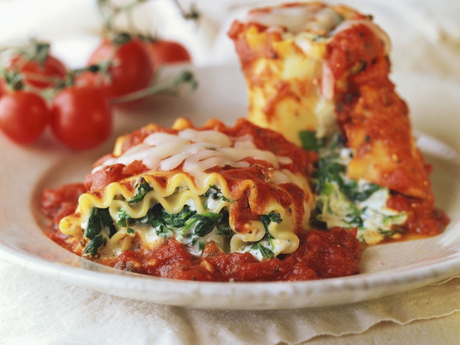 Tomaten-Spinat-Lasagne